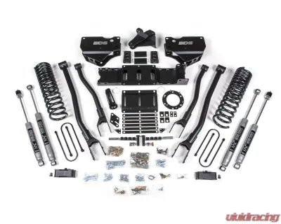 BDS Suspension 4 Inch Lift Kit with 4-Link with Factory Rear Overload Leaf | 6 Bolt | NX2 Nitro Series Shock Ram 3500 4WD Gas 2019-2023 - BDS1679H