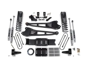BDS Suspension 6 Inch Lift Kit with Radius Arm | with Factory Rear Overload Leaf 6 Bolt | NX2 Nitro Series Shock Ram 3500 4WD Diesel 2019-2024