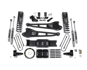 BDS Suspension 6 Inch Lift Kit with Radius Arm | with Factory Rear Overload Leaf 8 Bolt | NX2 Nitro Series Shock Ram 3500 4WD Diesel 2019-2024