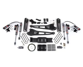 BDS Suspension 4 Inch Lift Kit with Radius Arm | 2 Inch Rear Block No Factory Rear Overload Leaf | 6 Bolt | FOX 2.5 Performance Elite Series Shock Ram 3500 4WD Diesel 2019-2024