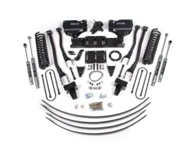 BDS Suspension 8 Inch Lift Kit with 4-Link with Factory Rear Overload Leaf | 6 Bolt | NX2 Nitro Series Shock Ram 3500 4WD Diesel 2019-2024