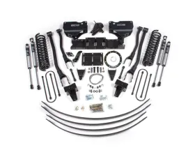 BDS Suspension 8 Inch Lift Kit with 4-Link | with Factory Rear Overload Leaf | 8 Bolt | FOX 2.0 Performance Series Shock Ram 3500 4WD Diesel 2019-2024