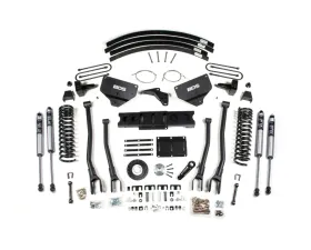 BDS Suspension 8 Inch Lift Kit with 4-Link | 5 Inch Block Kit And Add-A-Leaf | 8 Bolt | FOX 2.0 Performance Series Shock Ram 3500 4WD Diesel 2013-2018