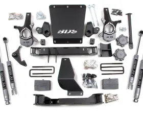 BDS Suspension Suspension 6 Inch Lift Kit | Leaf Springs | NX2 Nitro Series Shock Chevrolet Silverado 1500 | GMC Sierra 1500 4WD 1999-2006