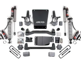 BDS Suspension 4 Inch Lift Kit | FOX Performance Elite Coil-Over | Block Kit | FOX 2.5 Performance Elite Series Rear Shock Chevrolet Silverado 1500 | GMC Sierra 1500 4WD 2007-2013