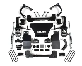 BDS Suspension 4 Inch Lift Kit | Strut Spacer | NX2 Nitro Series Rear Shock Chevrolet Silverado?1500 | GMC Sierra 1500 4WD Gas 2025-2026