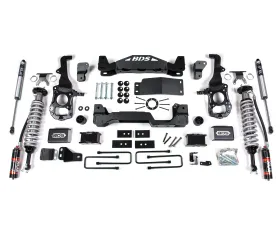 BDS Suspension 4 Inch Lift Kit | FOX 2.5 Performance Elite Coil-Over | 2 Inch Block Kit | FOX 2.0 Performance Series Rear Shock Ford F150 4WD 2021-2025