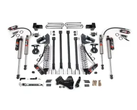 BDS Suspension 4 Inch Lift Kit with 4-Link | FOX 2.5 Performance Elite Coil-Over | 5 Inch Block with 3 Leaf Main | FOX 2.5 Performance Elite Series Shock Ford F250 | F350 Super Duty 2017-2019