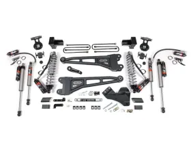 BDS Suspension 4 Inch Lift Kit with Radius Arm | FOX 2.5 Performance Elite Coil-Over | 5 Inch Block with 2 Leaf Main | FOX 2.5 Performance Elite Series Shock Ford F250 | F350 Super Duty 2017-2019