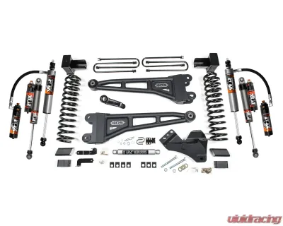BDS Suspension 4 Inch Lift Kit with Radius Arm | 5 Inch Block with 3 Leaf Main | FOX 2.5 Performance Elite Series Shock Ford F250 | F350 Super Duty 4WD Gas 2017-2019 - BDS2223FPE