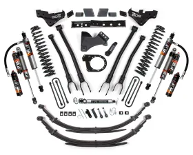 BDS Suspension 7 Inch Lift Kit with 4-Link | Leaf Springs | FOX 2.5 Performance Elite Series Shock Ford F250 | F350 Super Duty 4WD Diesel 2023-2026