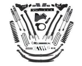 BDS Suspension 7 Inch Lift Kit with 4-Link | Leaf Springs | FOX 2.5 Performance Series HTO Shock Ford F250 | F350 Super Duty 4WD Diesel 2023-2026