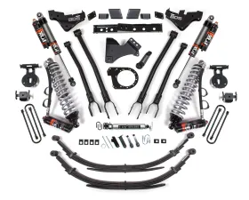 BDS Suspension 7 Inch Lift Kit with 4-Link | FOX 2.5 Performance Elite Coil-Over Conversion | Leaf Springs Ford F250 | F350 Super Duty 4WD Diesel 2023-2026