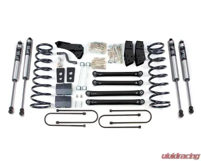 BDS Suspension 4 Inch Lift Kit | 4 Inch Block Kit | 3-1/2 Inch Axle | FOX 2.0 Performance Series Shock Dodge Ram 2500 Power Wagon 4WD 2005-2007 - BDS273FS