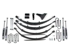 BDS Suspension 6 Inch Lift Kit | Leaf Springs | Square Front U-Bolt | NX2 Nitro Series Shock Ford F250 | F350 Super Duty 4WD 1999-2004