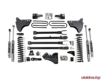 BDS Suspension 4 Inch Lift Kit with 4-Link | Leaf Springs | NX2 Nitro Series Shock Ford F250 | F350 Super Duty 4WD Diesel 2008-2010 - BDS555H
