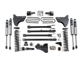 BDS Suspension 6 Inch Lift Kit with 4-Link | Block Kit with Factory Overload | FOX 2.0 Performance Series Shock Ford F250 | F350 Super Duty 4WD Gas 2008-2010