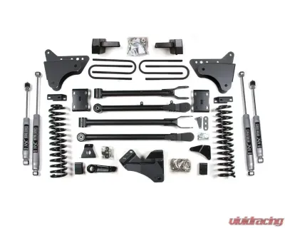 BDS Suspension 4 Inch Lift Kit with 4-Link | Leaf Springs | FOX 2.0 Performance Series Shock Ford F250 | F350 Super Duty 4WD Gas 2011-2016 - BDS583FS
