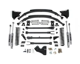 BDS Suspension 4 Inch Lift Kit with 4-Link | Leaf Springs | NX2 Nitro Series Shock Ford F250 | F350 Super Duty 4WD Gas 2011-2016