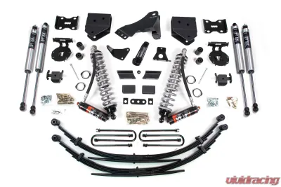 BDS Suspension 4 Inch Lift Kit | FOX 2.5 Performance Elite Coil-Over Conversion | Leaf Springs Ford F250 | F350 Super Duty 4WD Diesel 2011-2016 - BDS592FPE