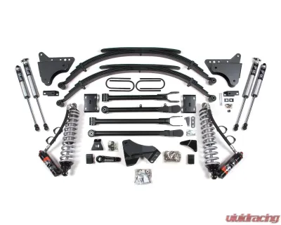 BDS Suspension 4 Inch Lift Kit with 4-Link | FOX 2.5 Performance Elite Coil-Over Conversion | Leaf Springs Ford F250 | F350 Super Duty 4WD Diesel 2011-2016 - BDS593FPE