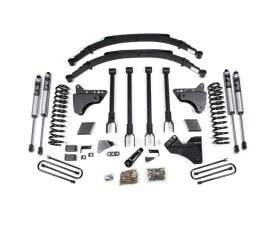 BDS Suspension 6 Inch Lift Kit with 4-Link | Factory 3 Inch Rear Blocks | FOX 2.0 Performance Series Shock Ford F250 | F350 Super Duty 4WD Diesel 2011-2016