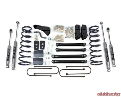 BDS Suspension 4 Inch Lift Kit | 4 Inch Block Kit | 3-1/2 Inch Axle | NX2 Nitro Series Shock Dodge Ram 2500 Power Wagon 4WD 2008 - BDS619H