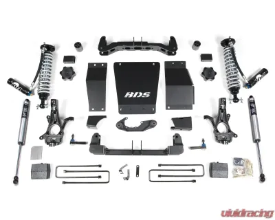 BDS Suspension 4 Inch Lift Kit | FOX 2.5 Coil-Overs with DSC Adjuster | Block Kit | Cast Steel Factory Control Arm Chevrolet Silverado | GMC Sierra 1500 4WD 2014-2018 - BDS712FDSC