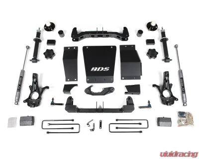 BDS Suspension 4 Inch Lift Kit | Block Kit | Cast Steel Factory Control Arm | NX2 Nitro Series Shock Chevrolet Silverado | GMC Sierra 1500 4WD 2014-2018 - BDS712H
