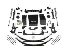 BDS Suspension 4 Inch Lift Kit | Leaf Springs | Aluminum And Stamped Steel | Factory Control Arm | FOX 2.0 Performance Series Shock Chevrolet Silverado | GMC Sierra 1500 4WD 2014-2018