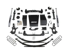 BDS Suspension 4 Inch Lift Kit | Leaf Springs | Aluminum And Stamped Steel | Factory Control Arm | NX2 Nitro Series Shock Chevrolet Silverado | GMC Sierra 1500 4WD 2014-2018