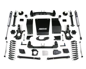 BDS Suspension 6 Inch Lift Kit | Aluminum And Stamped Steel | FOX 2.0 Performance Series Shock Chevrolet Suburban | Tahoe | Yukon/XL 2015-2019