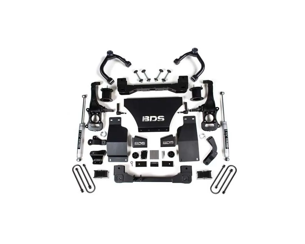 BDS Suspension 2025 Chevy/GMC 1500 4wd 4" Suspension Lift Kit, V8 Gas, 3" Rear, Block - Spacer  Front and Rear - BDS1851H