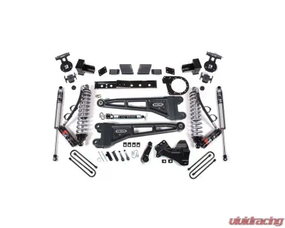 BDS Suspension 2023-2024 Ford F250/F350 SRW 4wd 7" Radius Arm Suspension Lift Kit, 6" Rear, Lea Front and Rear - BDS2259PPS