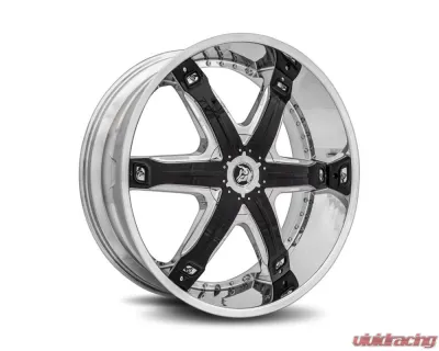 Diablo Fury Wheel 24x10 Blank 12mm Chrome - FUR-241BLNK1278