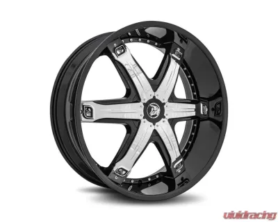 Diablo Fury Wheel 24x10 Blank 12mm Gloss Black - FUR-241BLNK1278B