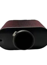 S&B Filters S&B Air Filter 4x12 Inch Oval Red Oil for RAI-FEF-9703 Intake Kits                                     - SBAFO412-R - Image 4