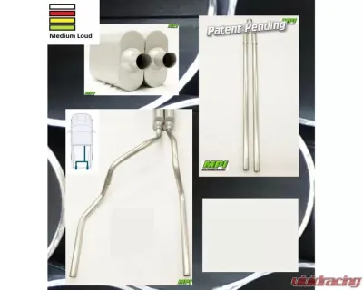 MPI Exhaust Technologies Clamp-on Kit w/Mufflers & Built into Bumper Tips - G123-IBPSNO-C