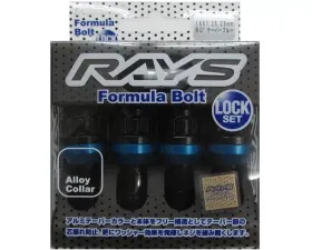 Rays Formula 4pc Locking Bolt Set - 14x1.5 Black/Blue