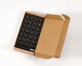 Rays 6H L31 17HEX Nut & Lock Set - 12x1.25 Black