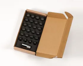 Rays 6H L31 19HEX Nut & Lock Set - 12x1.25 Black