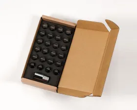 Rays 6H L33 19HEX Nut & Lock Set - 14x1.5 Black