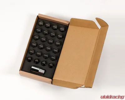 Rays 6H L33 19HEX Nut & Lock Set - 14x1.5 Black - W191415B6H