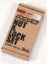 Rays 6H L33 19HEX Nut & Lock Set - 14x1.5 Black                                     - W191415B6H - Image 2