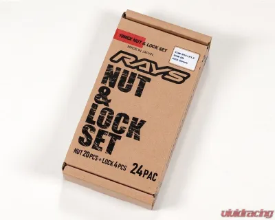 Rays 6H L33 19HEX Nut & Lock Set - 14x1.5 Black - W191415B6H