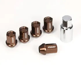 Rays L37 Dura-Nut Straight Type 6H Lug & Lock Set - 12x1.25 Bronze