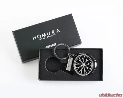 Rays Homura 2X9R 24S Gunmetal Key Chain - WHKEY2X9RGM