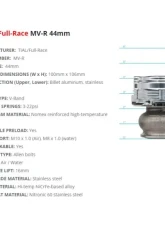 TIAL MVR External Wastegate 44mm Black Top                                     - MV-R1.0B - Image 2