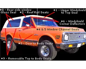Brothers Trucks Front-of-Door Blazer Seal Chevrolet Blazer | GMC Jimmy 1969-1972