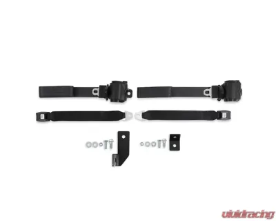 Brothers Trucks Black 3 Point Seat Belt Kit Chevrolet C10 | GMC C15 1967-1972 - BELTKT2BK